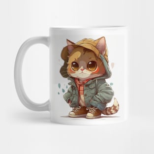 Ginger cat anime Mug